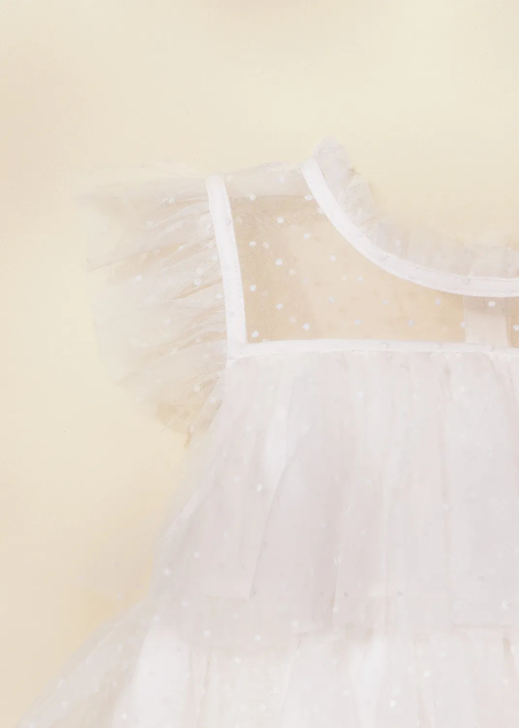 Image of Tiered Dress White 9-12m