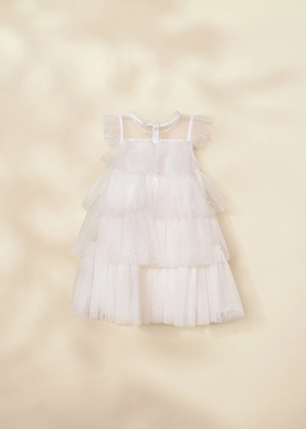 Image of Tiered Dress White 9-12m