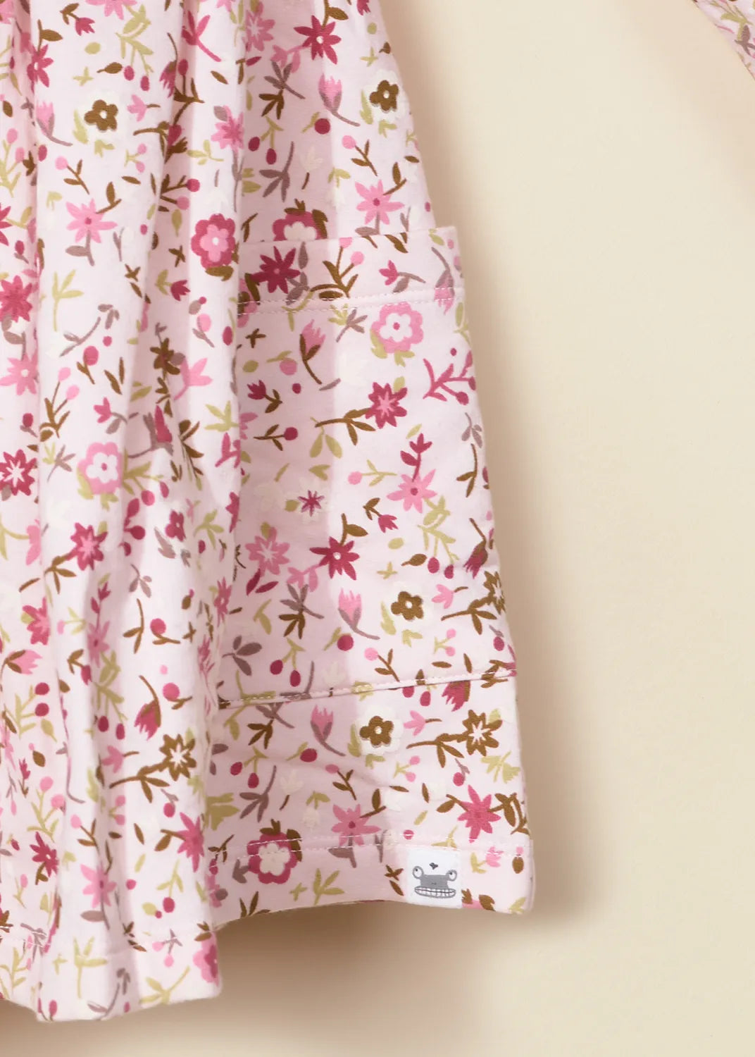 Image of Fleece Swing Dress Lt Pink AOP 9-12m