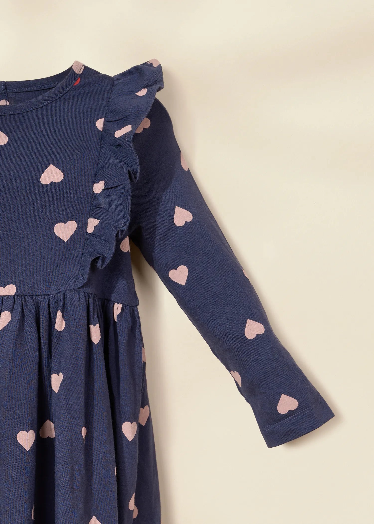 Image of Ruffle LS Dress Pink 9-12m