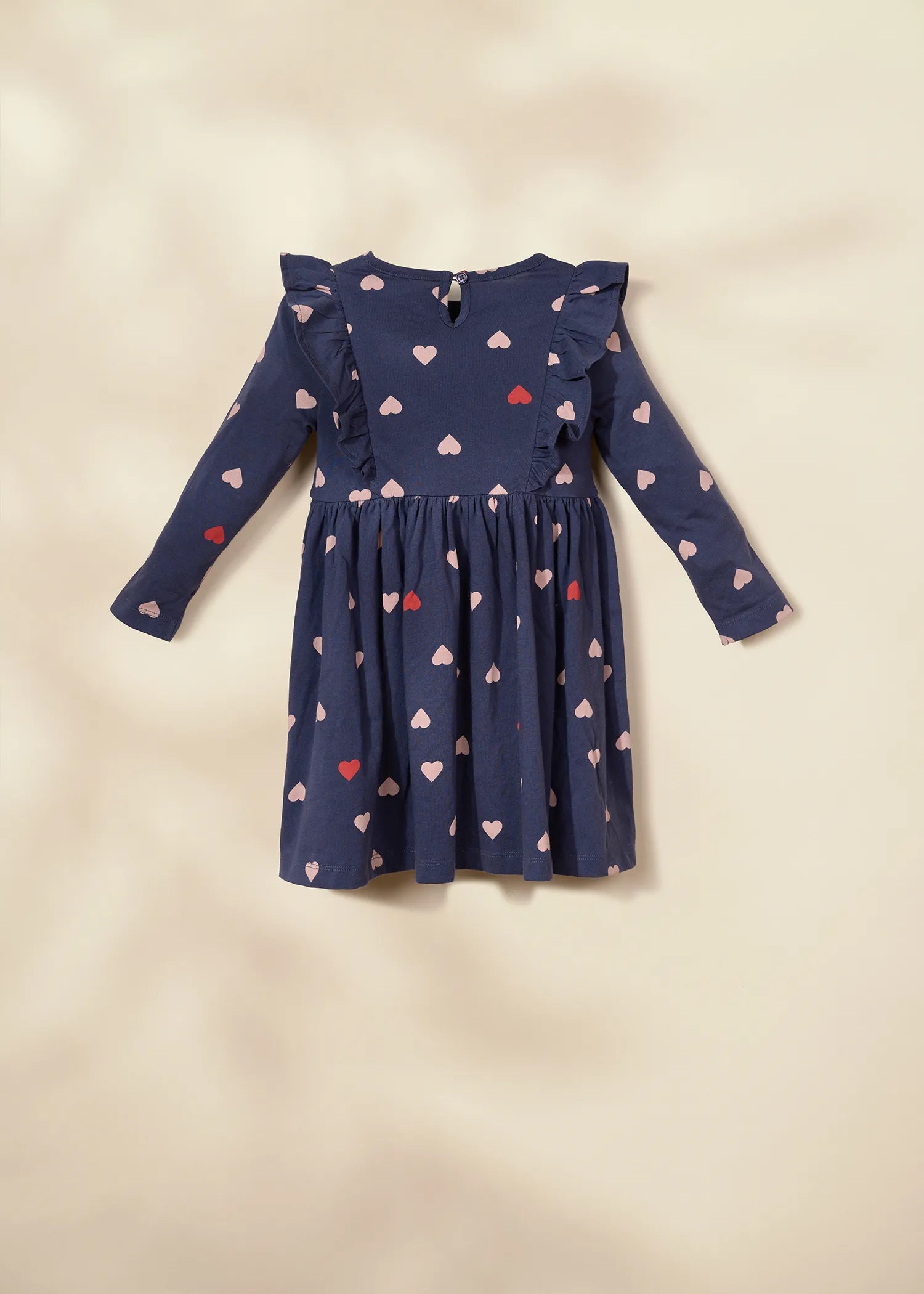 Image of Ruffle LS Dress Pink 9-12m