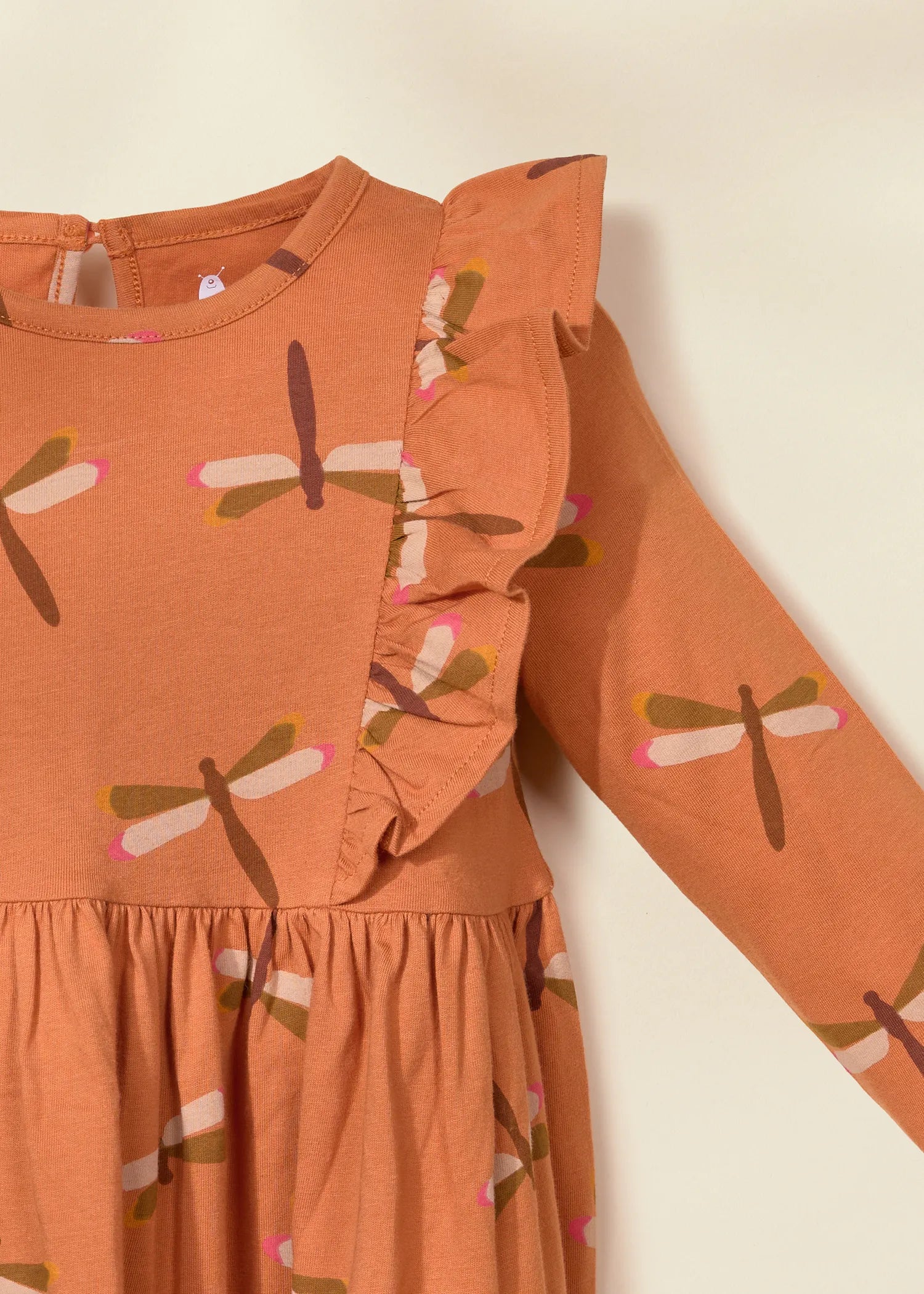 Image of Ruffle LS Dress Pink 9-12m