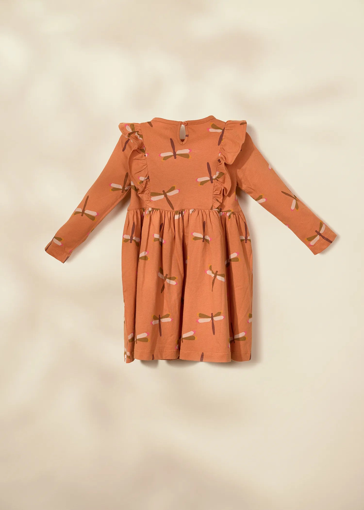 Image of Ruffle LS Dress Pink 9-12m