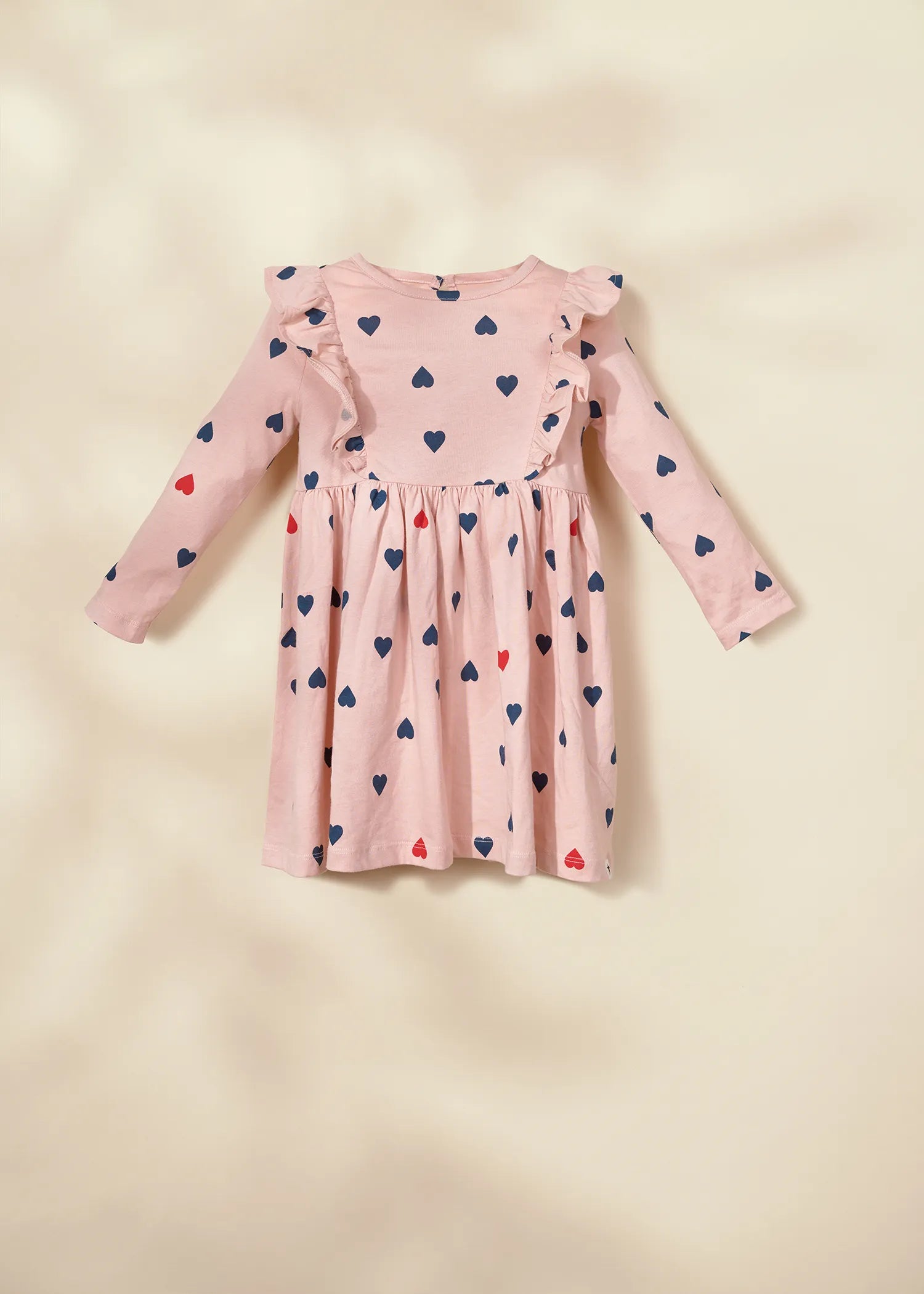 Image of Ruffle LS Dress Pink 9-12m