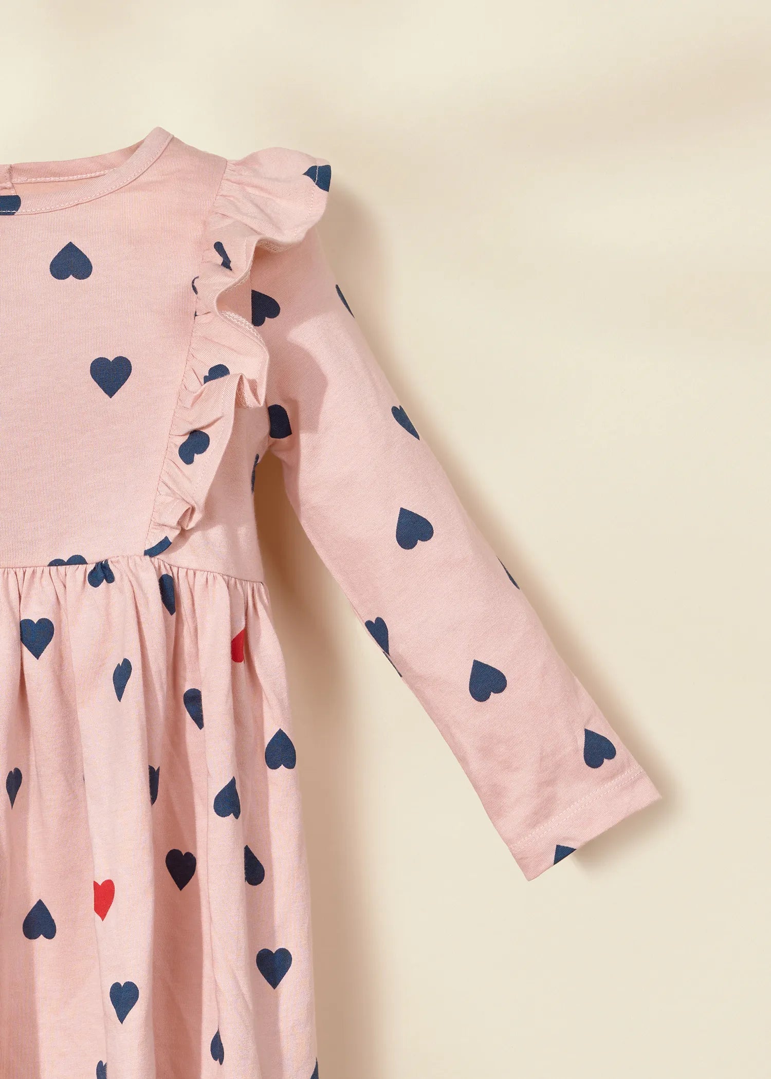 Image of Ruffle LS Dress Pink 9-12m