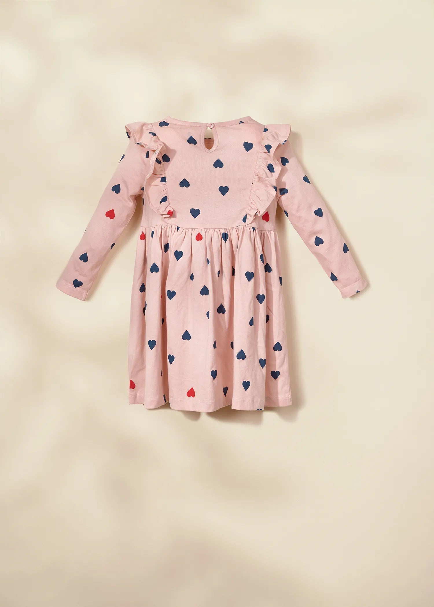 Image of Ruffle LS Dress Pink 9-12m