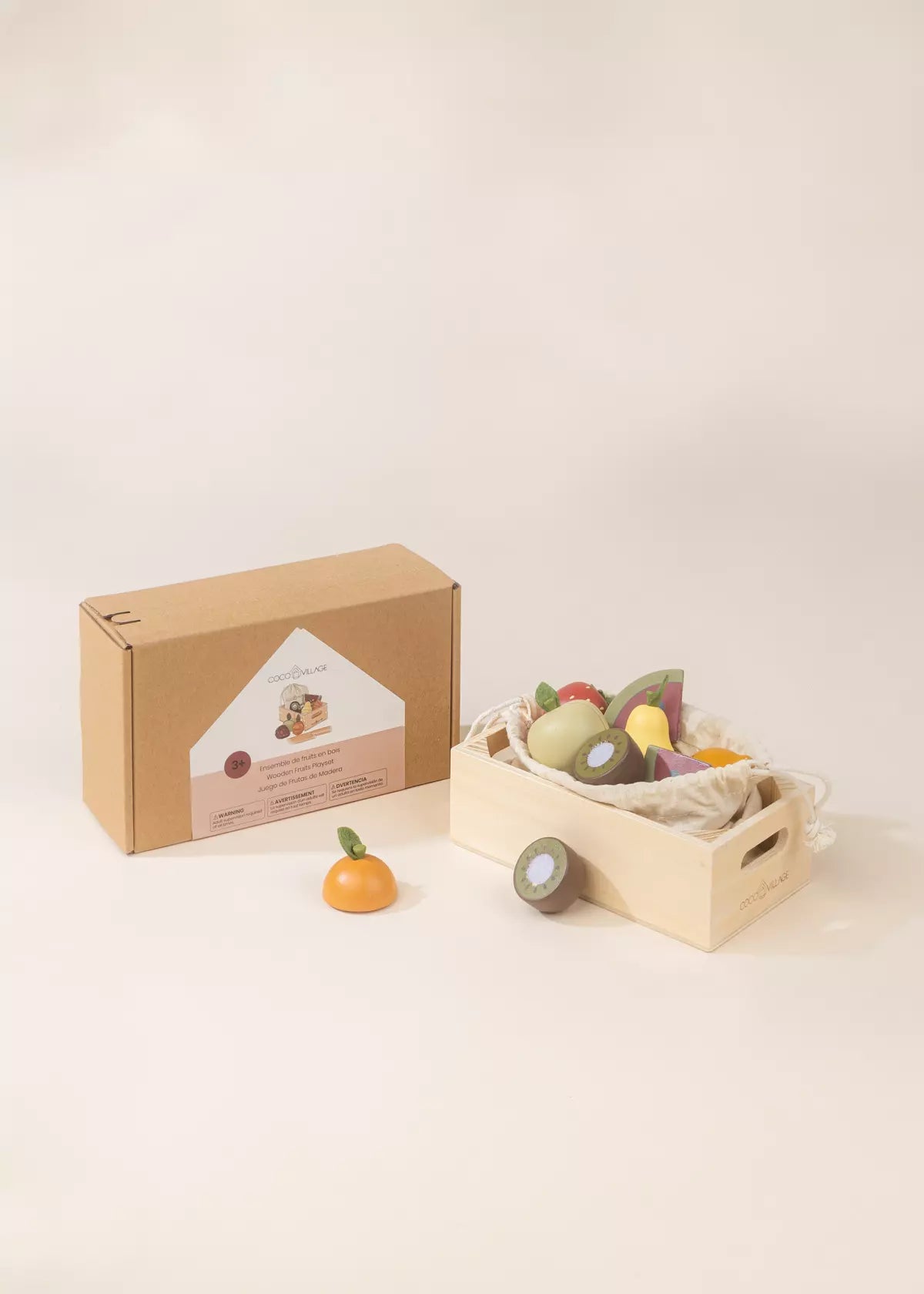Image of Ensemble de fruits en bois