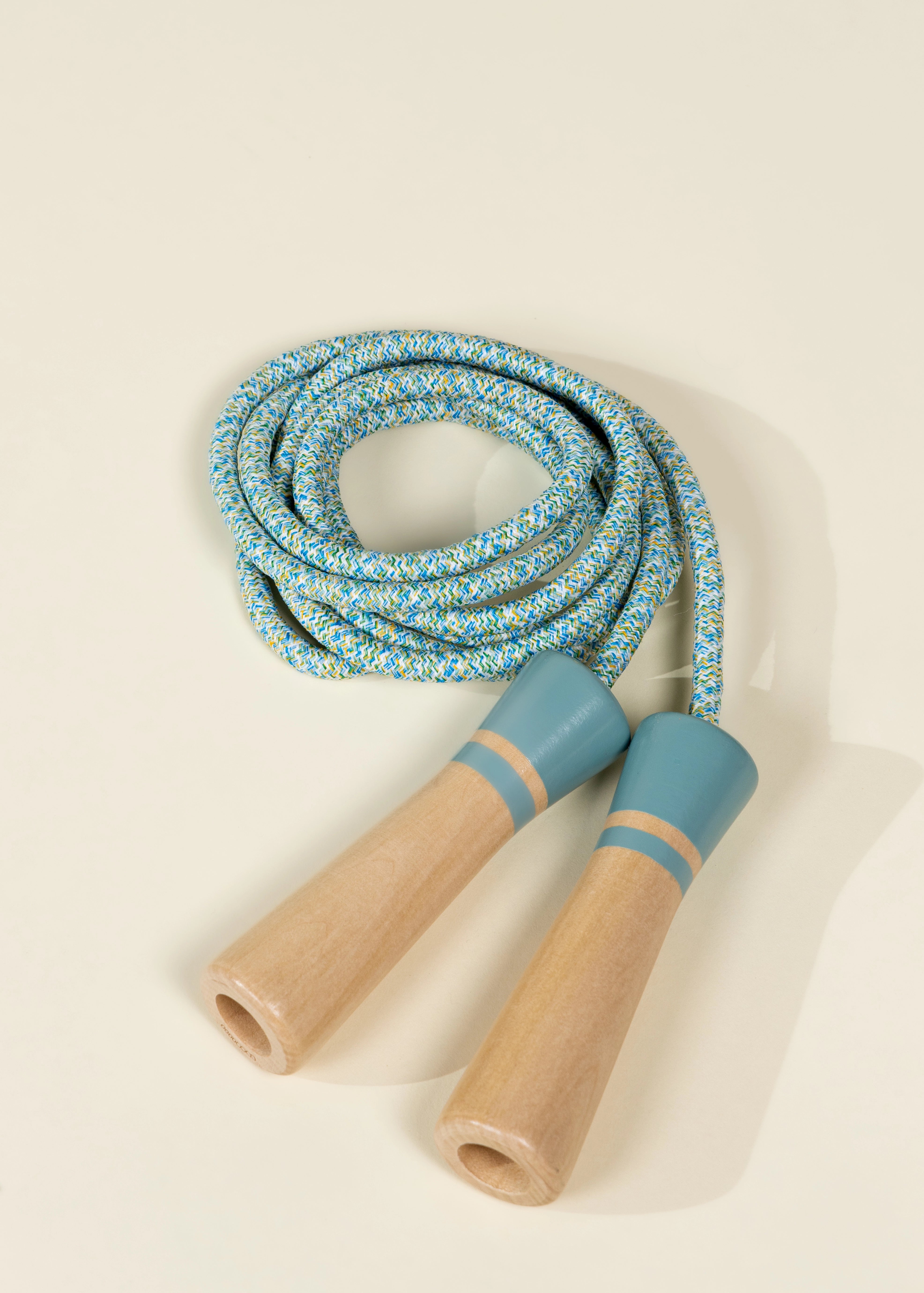 Removable Skipping Rope Handle Wooden Handle Skipping Rope – Ocean Twist – Coco Village