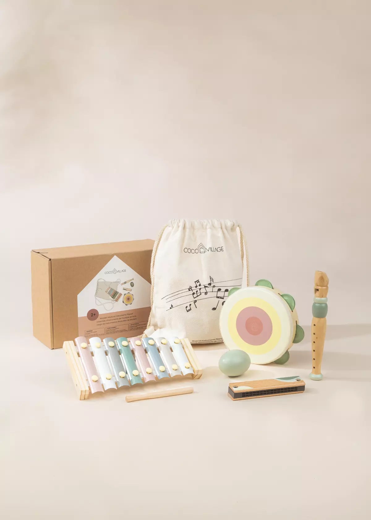 Image of Wooden Musical Instruments Playset