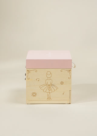 Boîte à souvenirs musicale en bois - Ballerine