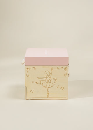 Boîte à souvenirs musicale en bois - Ballerine