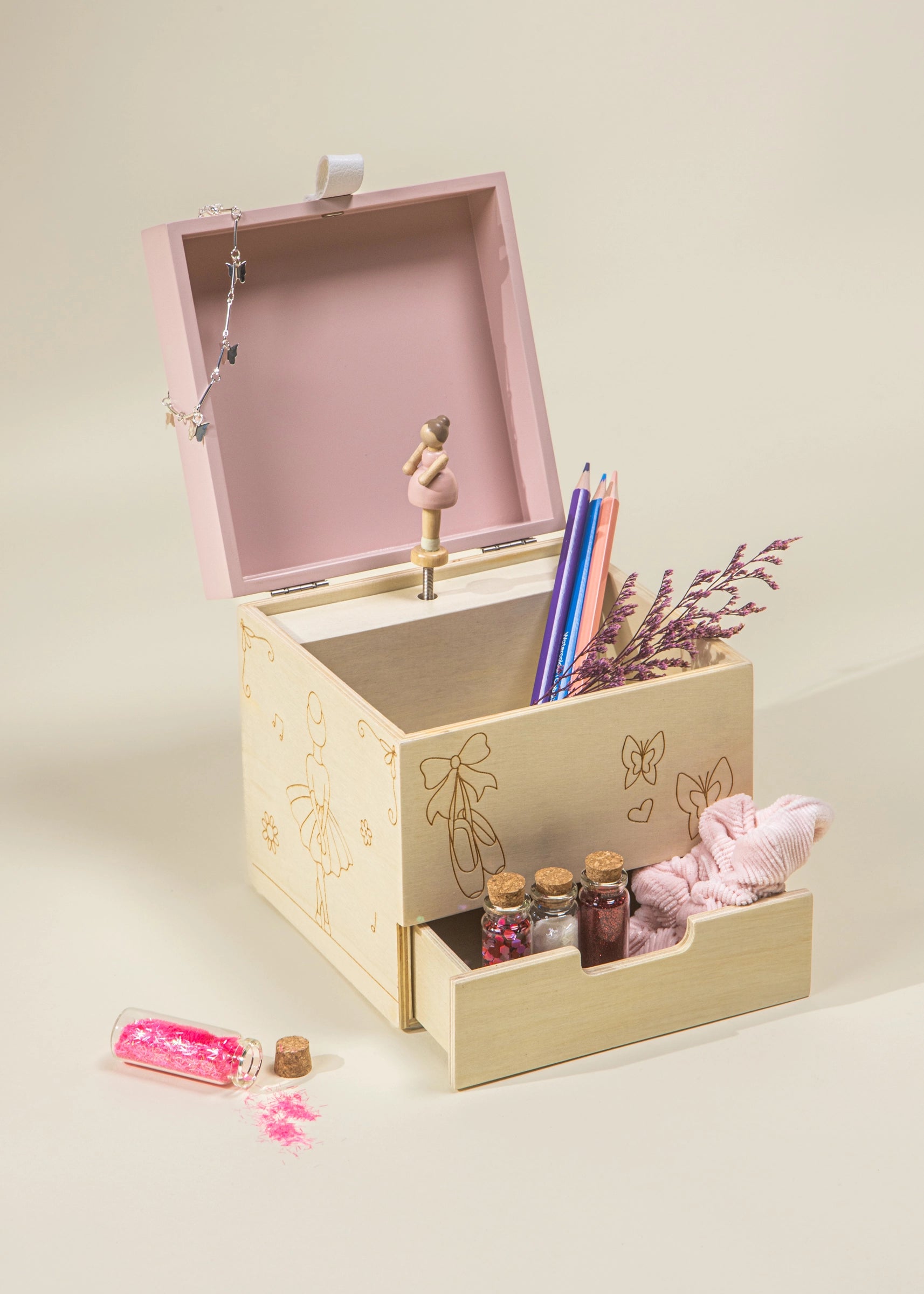 Image of Wooden Musical Souvenir Box - Ballerina