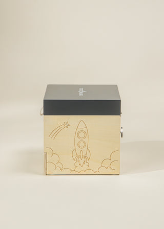 Boîte à souvenirs musicale en bois - Espace