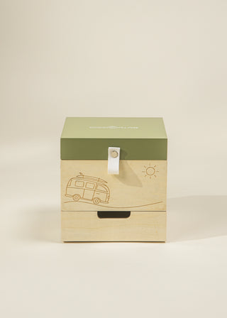 Boîte à souvenirs musicale en bois - Voyage