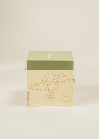Boîte à souvenirs musicale en bois - Voyage