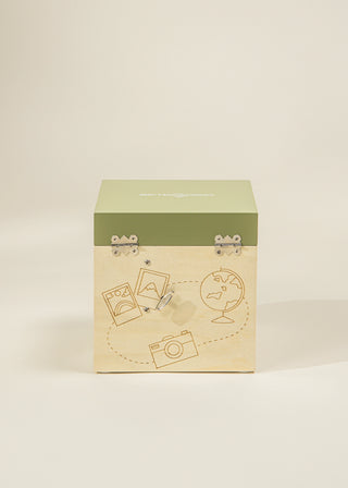 Boîte à souvenirs musicale en bois - Voyage