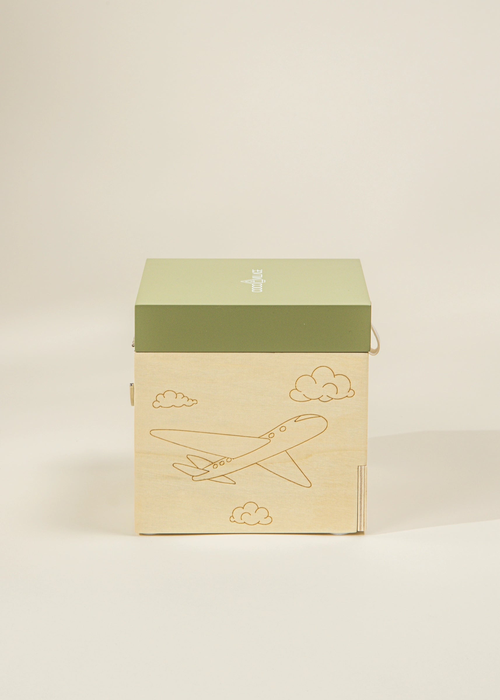 Image of Boîte à souvenirs musicale en bois - Voyage