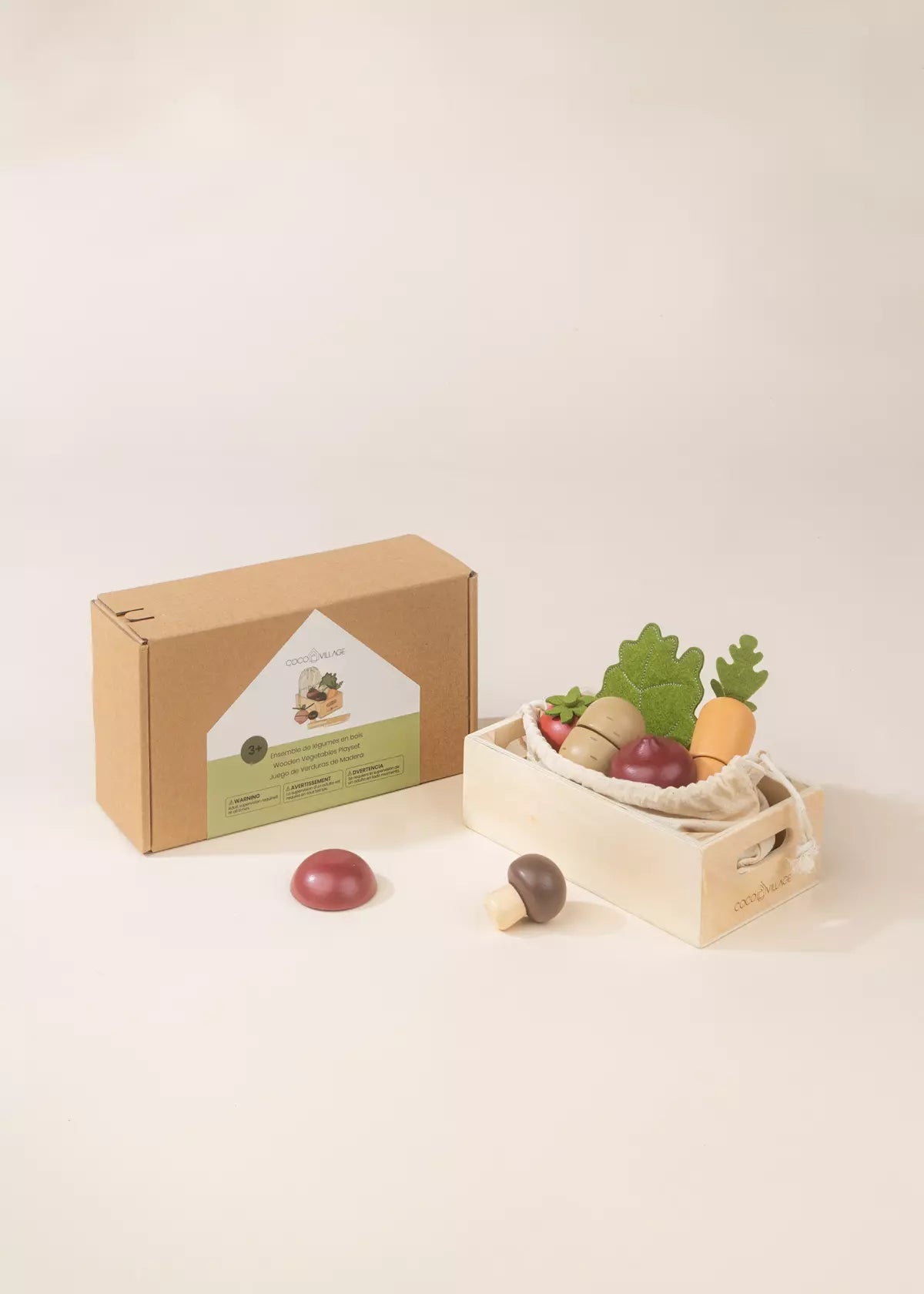 Image of Wooden Vegetables Playset