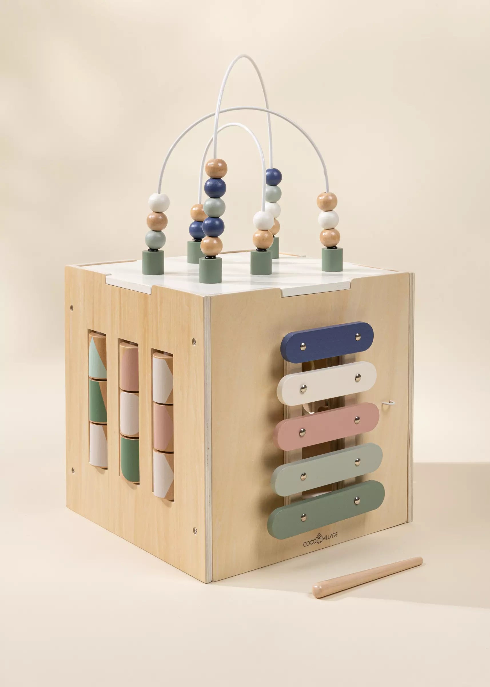 Activity Cube Set Coco Village Wooden Activity Cube