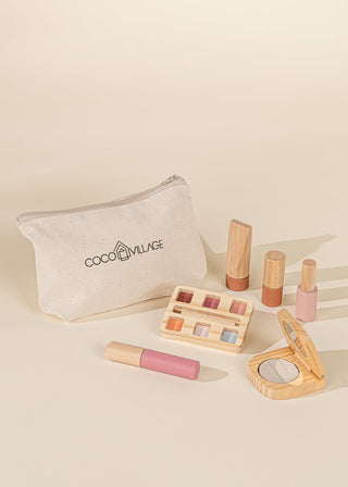 Ensemble de maquillage en bois