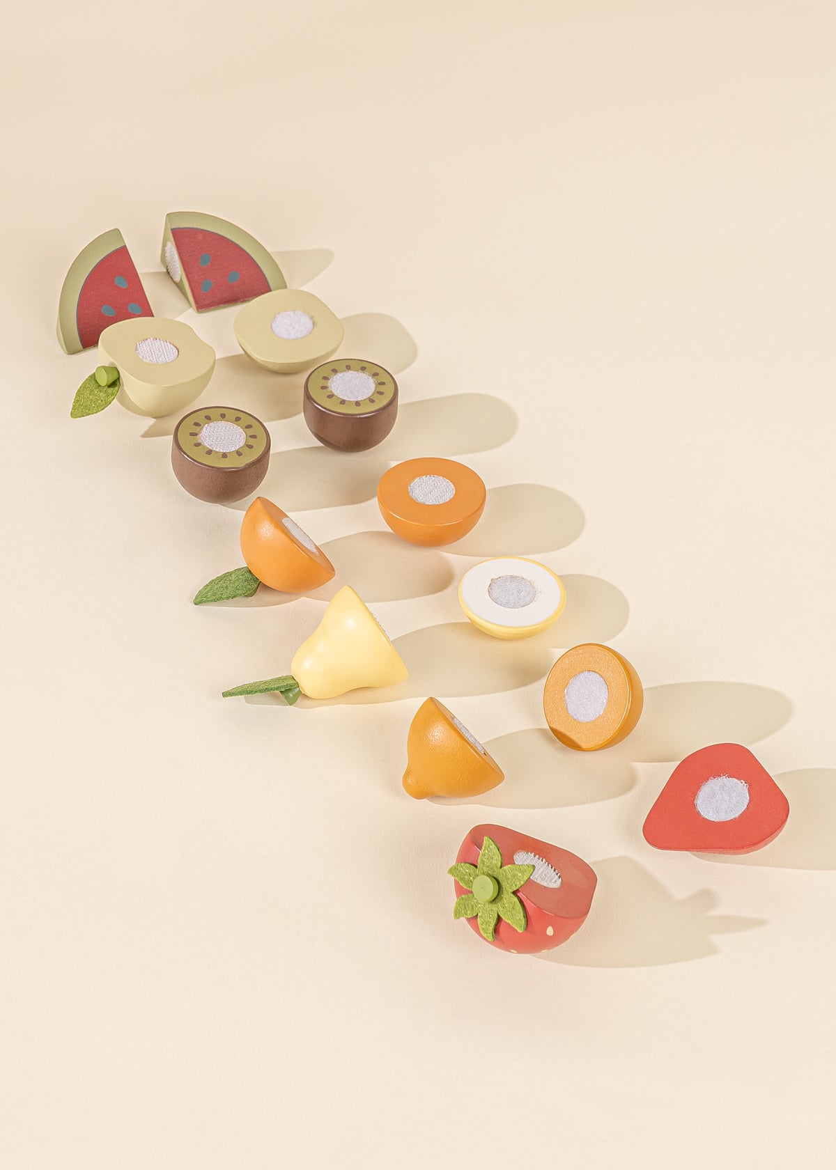 Image of Wooden Fruits Play Set - Toy Food - Pretend Play