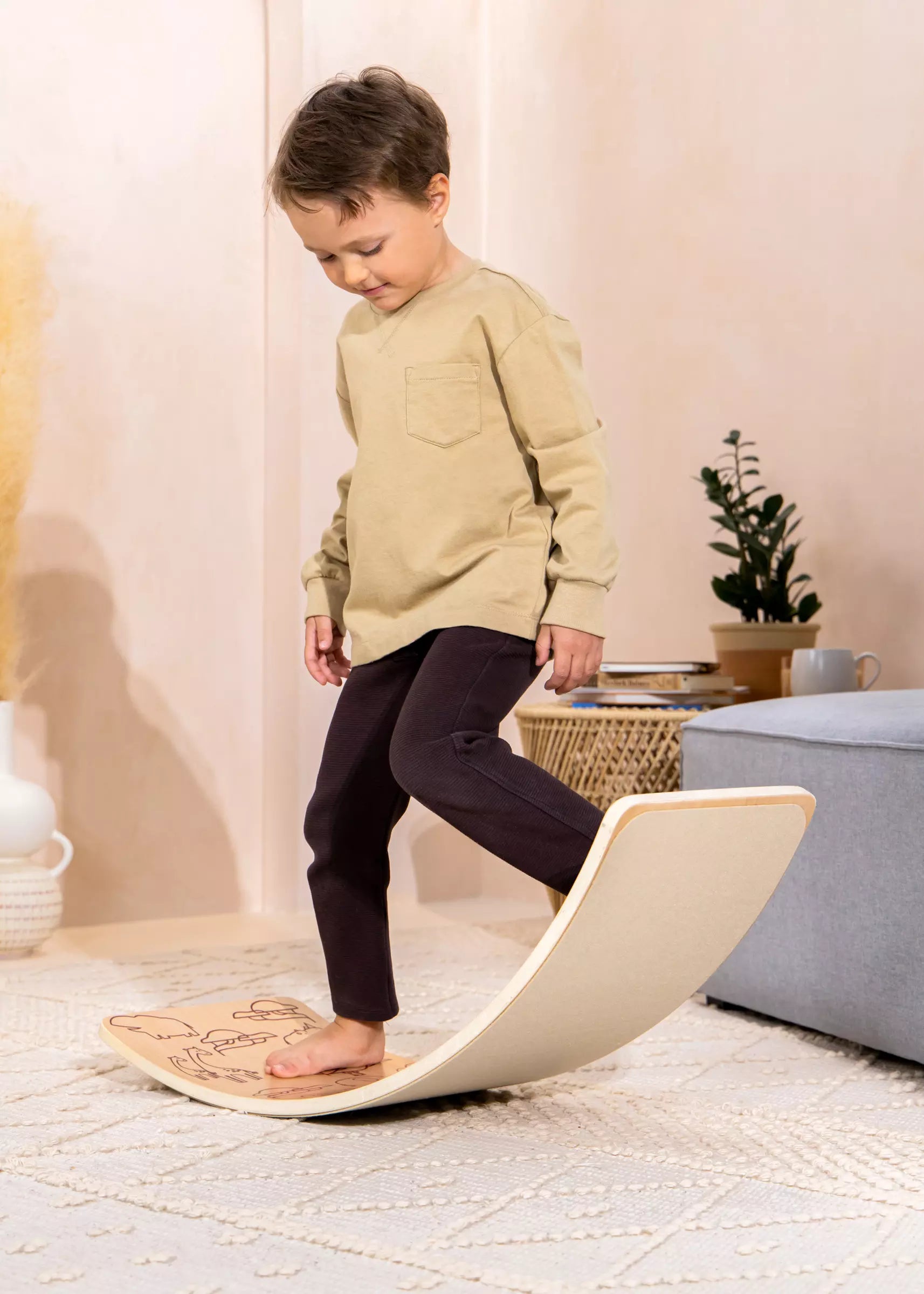 Image of Balance Board Felt - Beige - Sticker - Coco Village