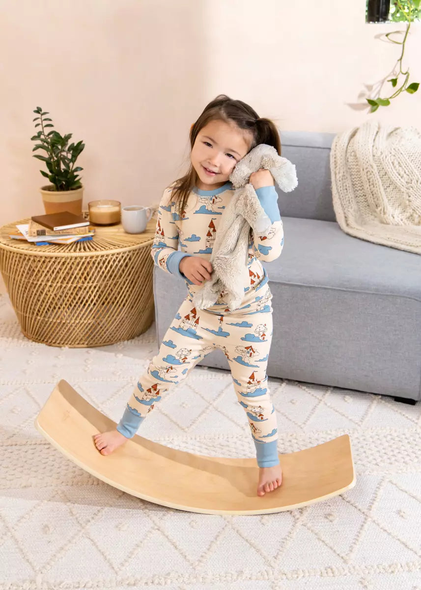 Image of Balance Board - Natural - Wood - Slide - Stool - Play - Coco Village