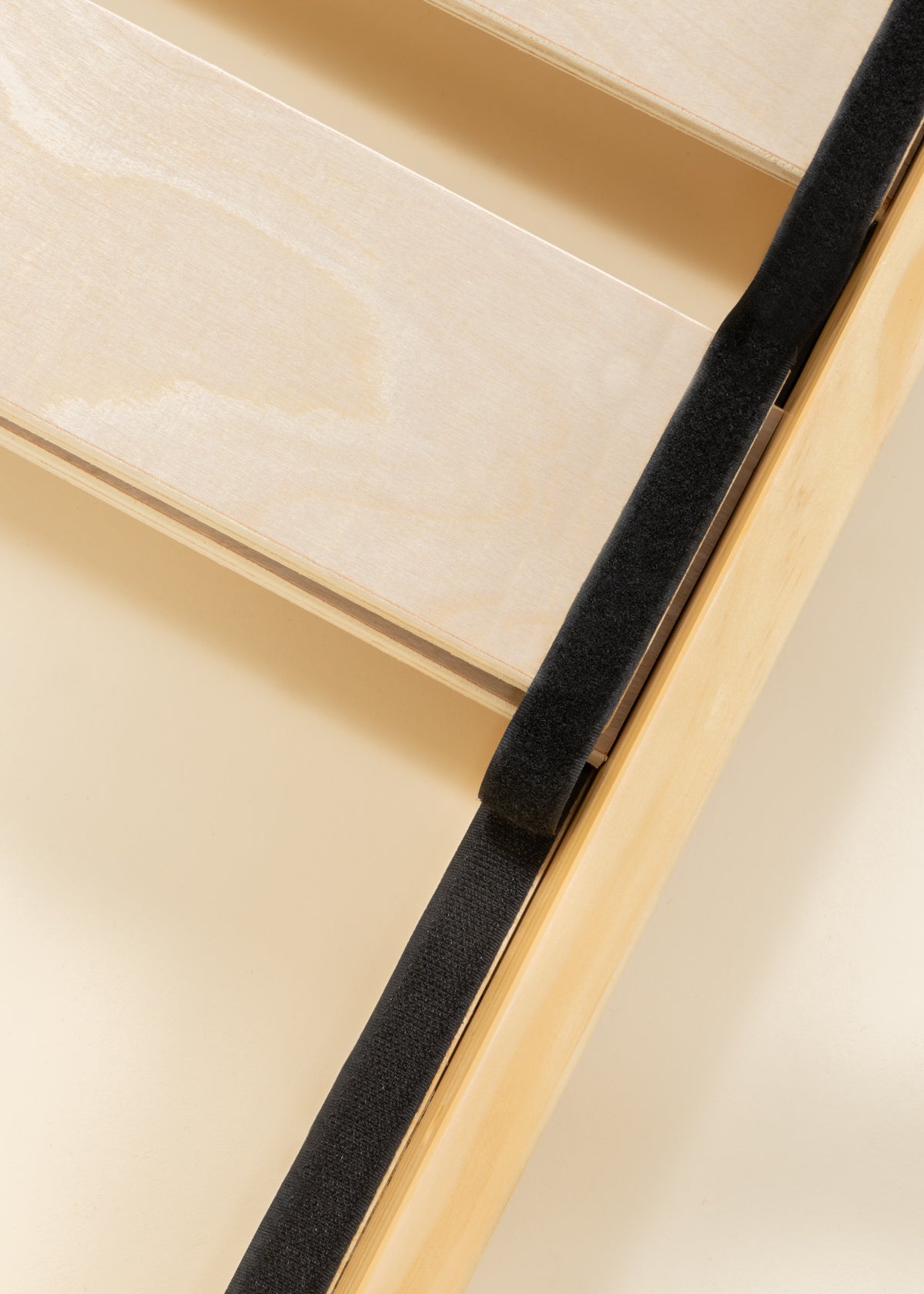 Image of Base de lit en bois - Format simple - Bois naturel