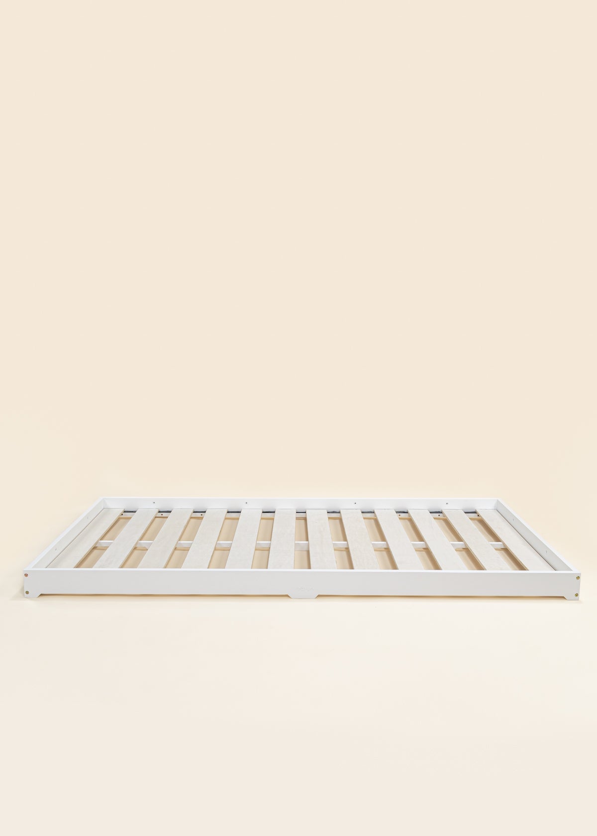 Image of Base de lit en bois - Format simple - Blanc