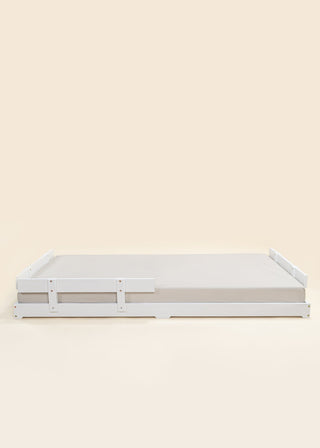 Base de lit en bois - Format simple - Blanc
