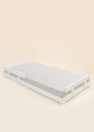 Base de lit en bois - Format simple - Blanc