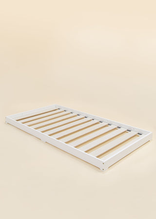 Base de lit en bois - Format simple - Blanc