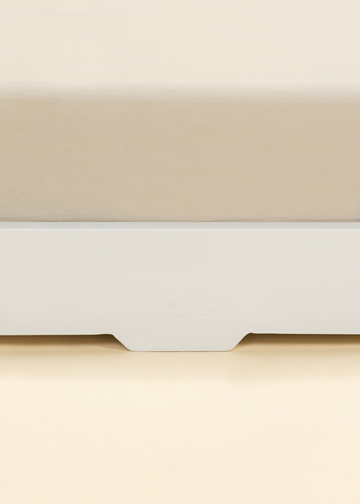 Image of Base de lit en bois - Format simple - Blanc