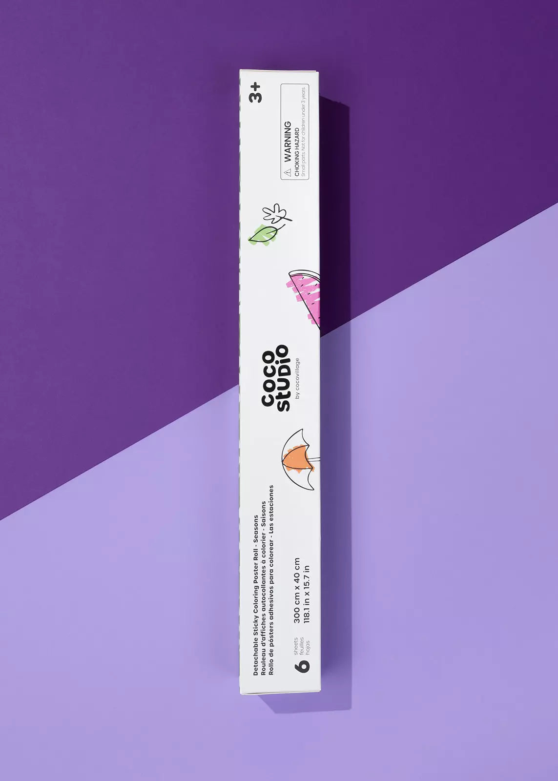 Image of Detachable Seasons Sticky Coloring Poster Roll - 6 sheets