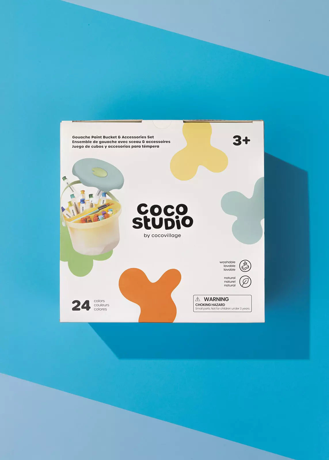 Gouache Paint Bucket & Accessories Set - 24 colors