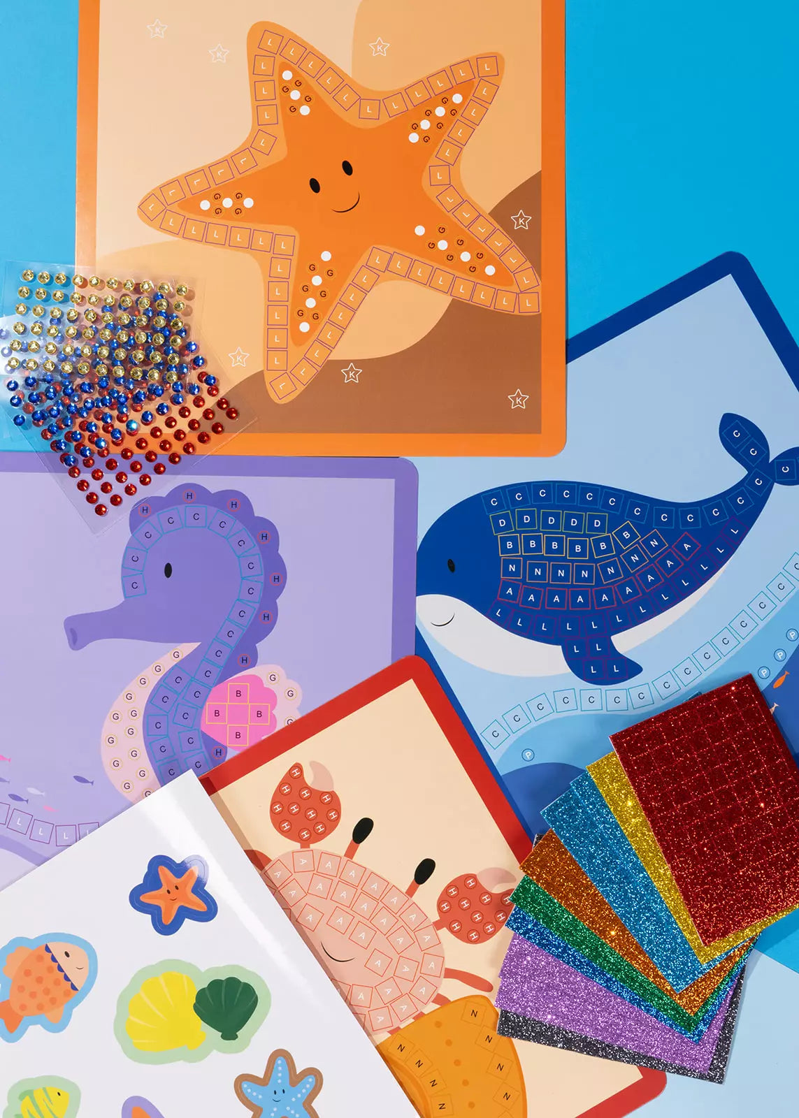 Ocean Mosaic Stickers Art Set - 8 pcs