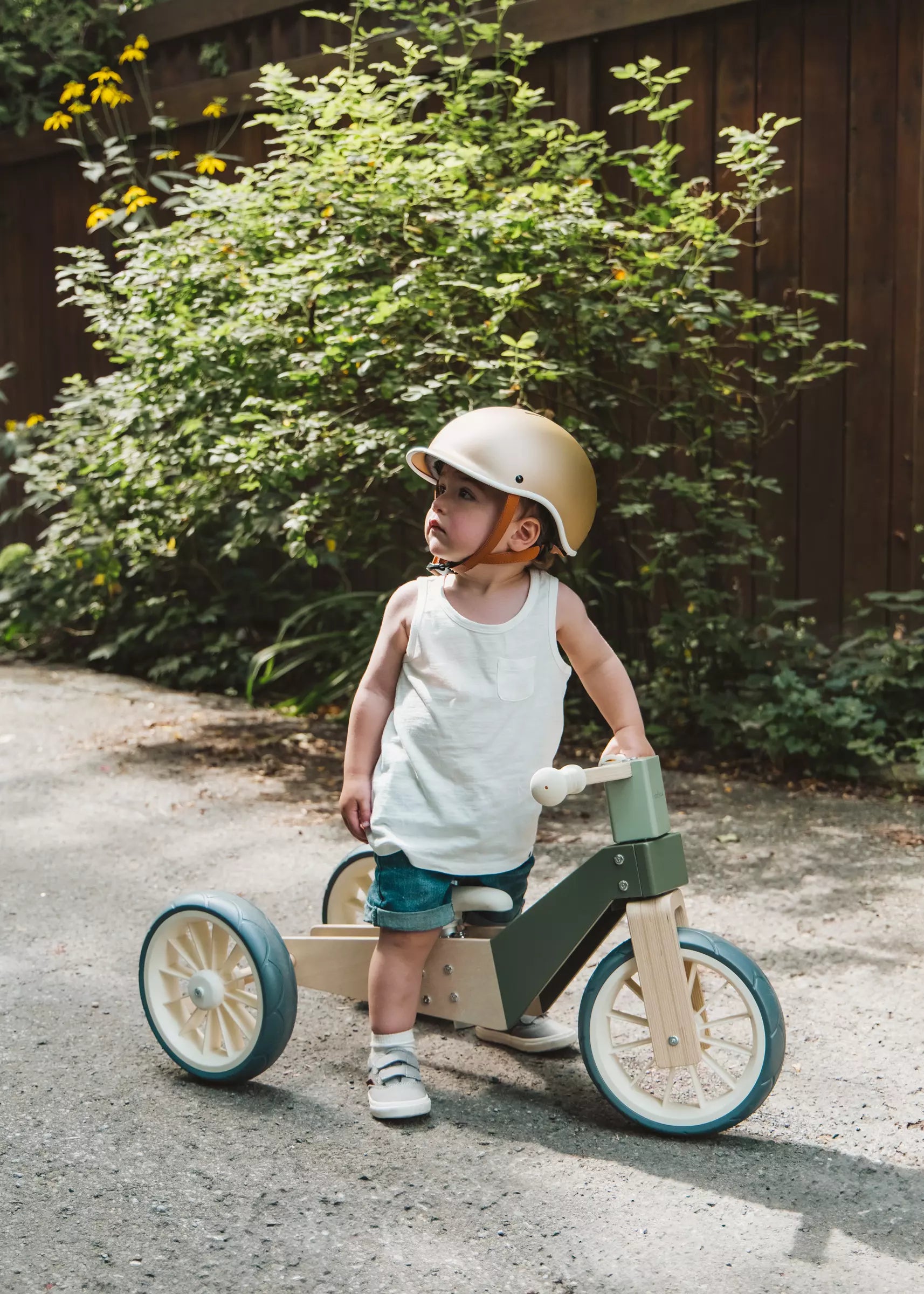 Image of Wooden Balance Bike 3-in-1 - Seafoam