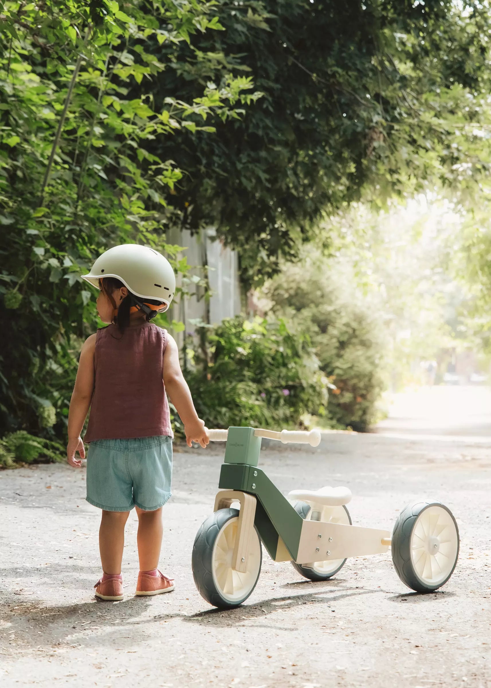 Image of Wooden Balance Bike 3-in-1 - Seafoam