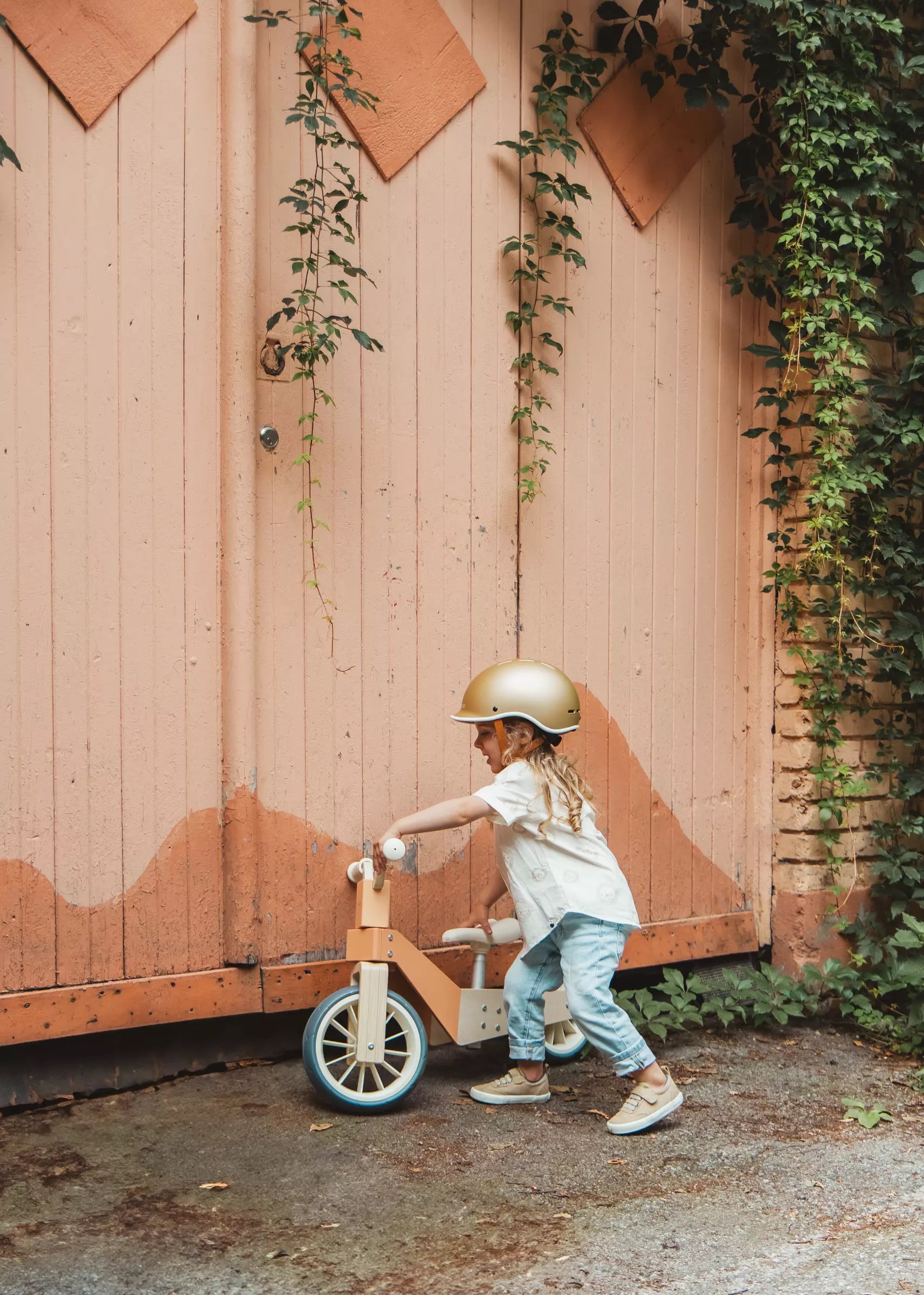 Image of Wooden Balance Bike 3-in-1 - Grapefruit