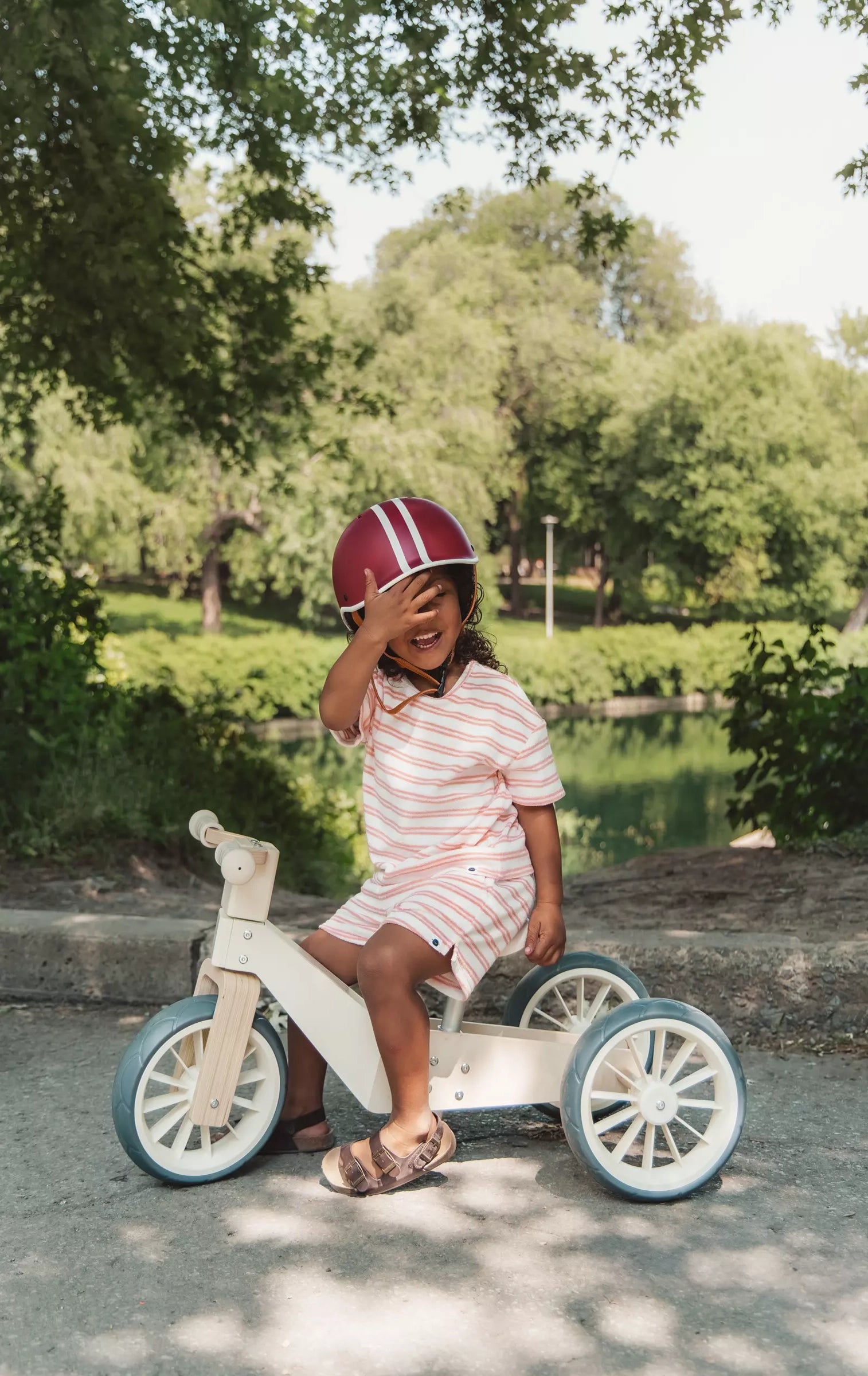 Image of Wooden Balance Bike 3-in-1 - Foam