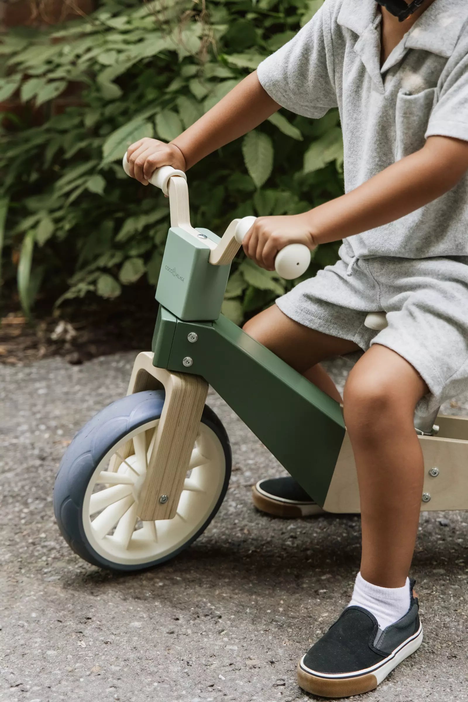 Image of Wooden Balance Bike 3-in-1 - Seafoam