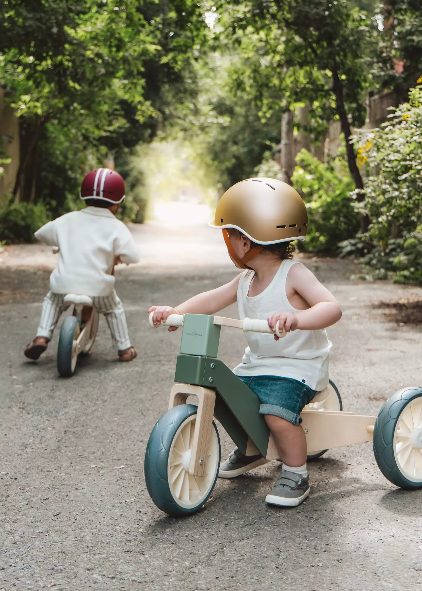 Image of Wooden Balance Bike 3-in-1 - Seafoam