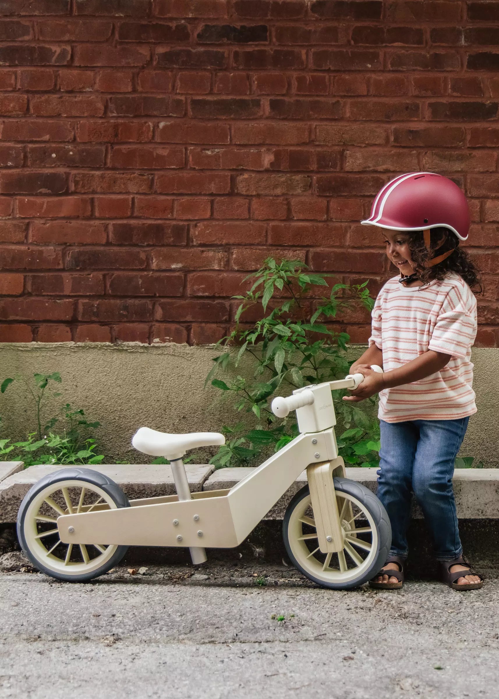 Image of Wooden Balance Bike 3-in-1 - Foam
