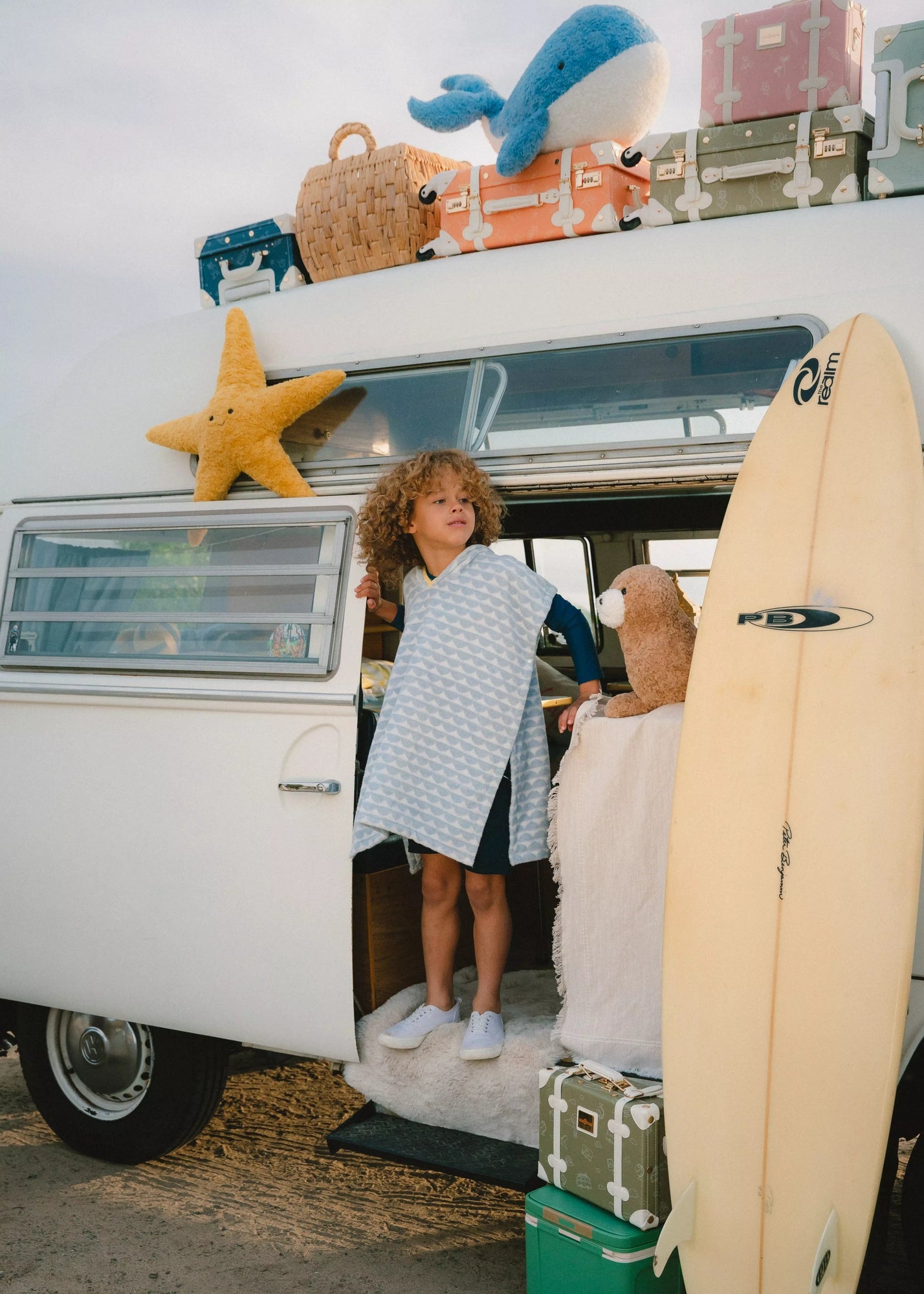 100% Cotton Kids Beach & Pool Poncho – Ocean
