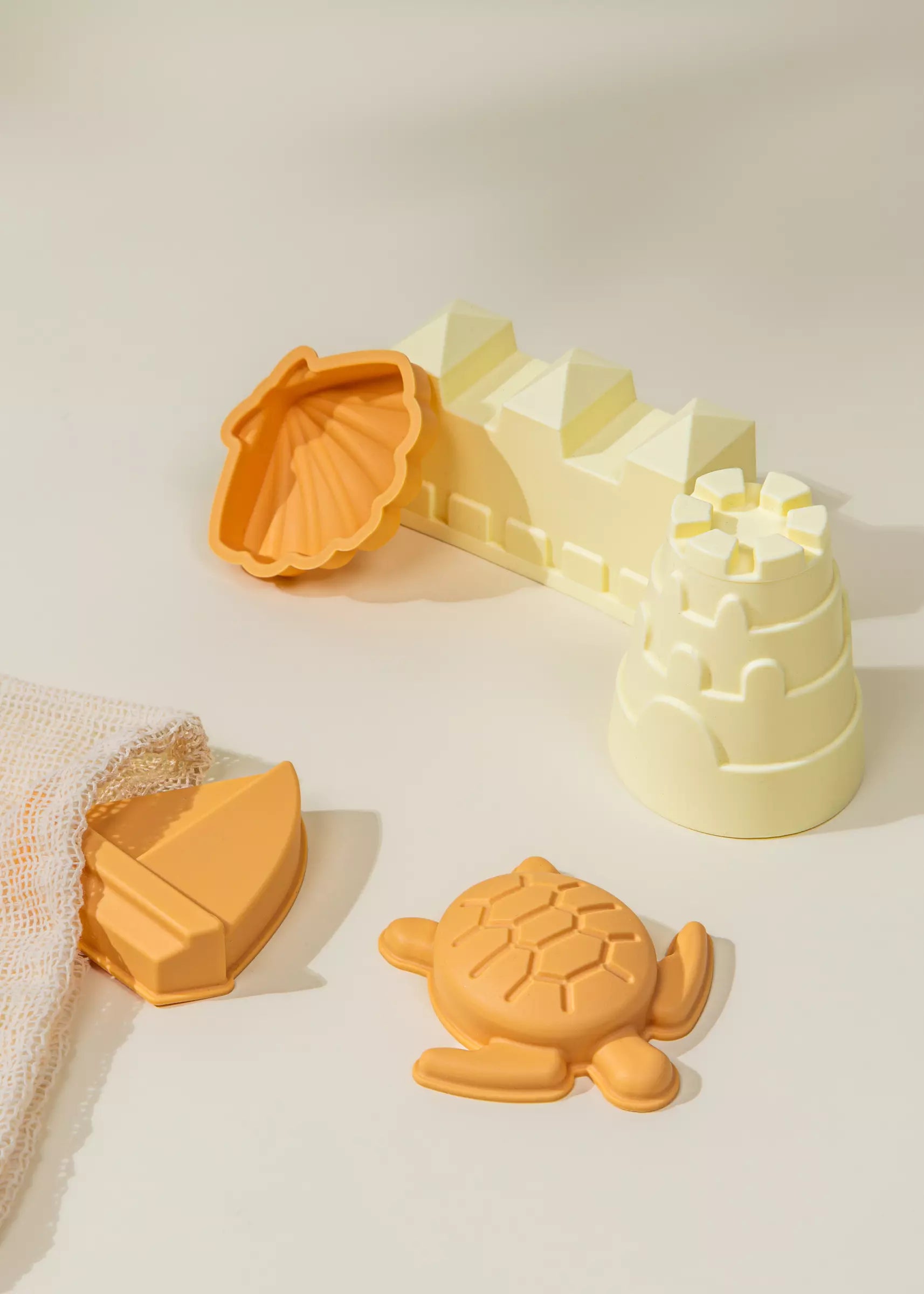 Image of Lot de 5 moules à sable en silicone pour la plage