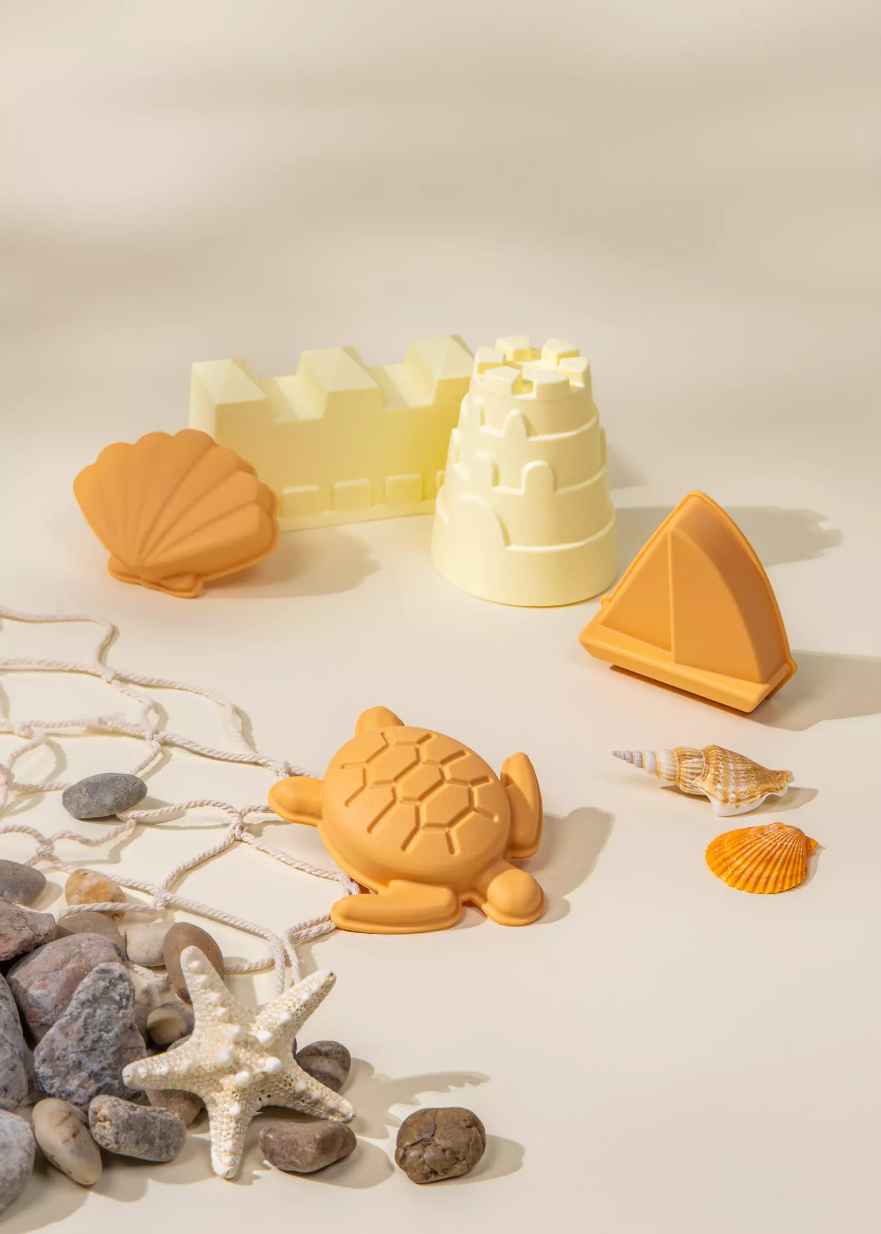 Image of Lot de 5 moules à sable en silicone pour la plage