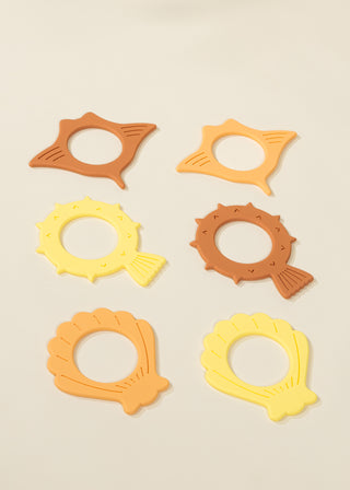 Set of 6 Silicone Diving Rings Pool Toys
