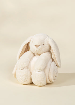 Peluche Lapin et Couverture Douillette
