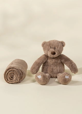 Peluche Ours et Couverture Douillette