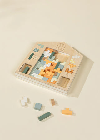 Wooden Tetris Puzzle Toy (40 pcs)